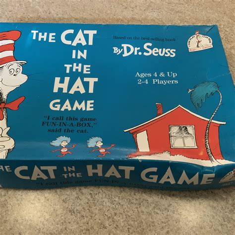Dr Seuss Cat In The Hat Game By University Games Vintage 1996 Fun In A ...