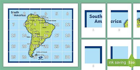 Map of South America Mat (Compatible with Bee Bot)