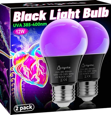 Amazon.com: Black Light Bulbs, 12W LED Black Light Light Bulb for ...