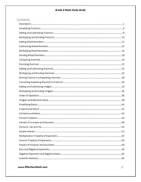 Image result for 8th Grade Math Study Guide