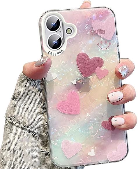 mobistyle Designed for iPhone 16 Pro Cover Cool Shining Shell Love ...