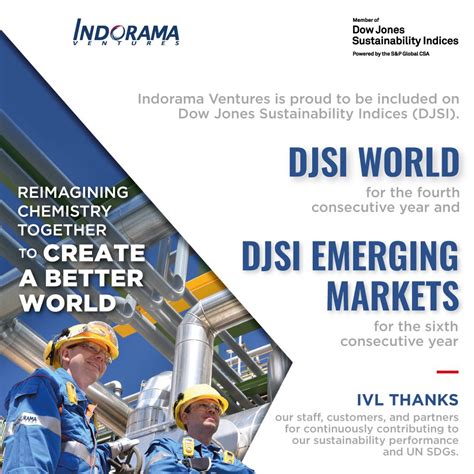 Indorama Ventures PCL is honored to be listed on the Dow Jones Sustainability World Index (DJSI ...