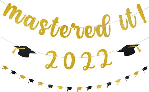 Mastered It Graduation Decorations 2022, Gold | Ubuy India