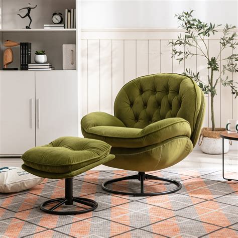 Swiveling Chair with Ergonomic High Back and Padded Seat, Upholstered ...
