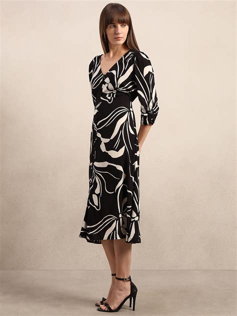 Printed V-Neck Midi Dress - VERO MODA