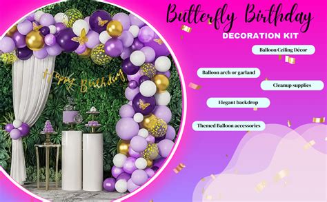 Buy SpecialYou.in Butterfly Theme Birthday Decoration Kit for girls- 83 ...