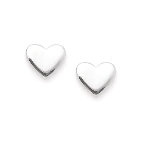Buy Carlton London Women's 925 Sterling Silver- Rhodium-Plated Heart ...