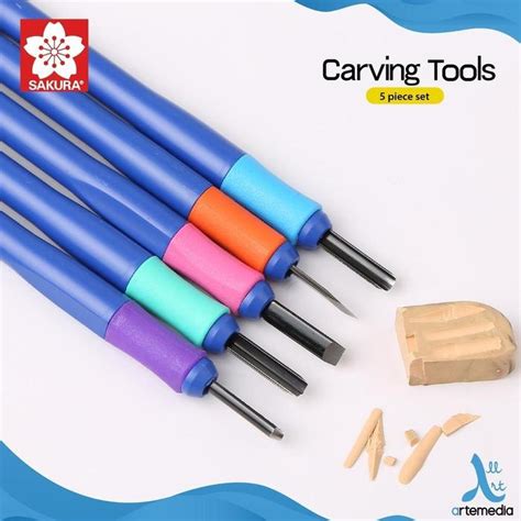 Jual Sakura Carving Tools 5 Shapes Set Alat Pahat Pisau Cukil - Jakarta ...