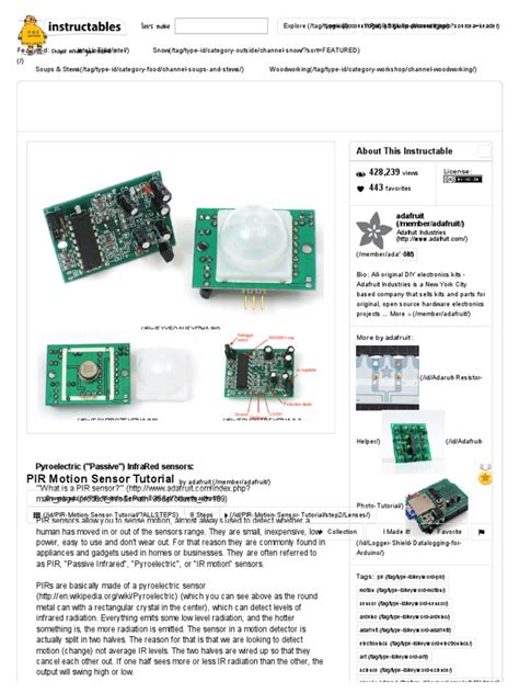 PIR Sensor Tutorial 的图像结果