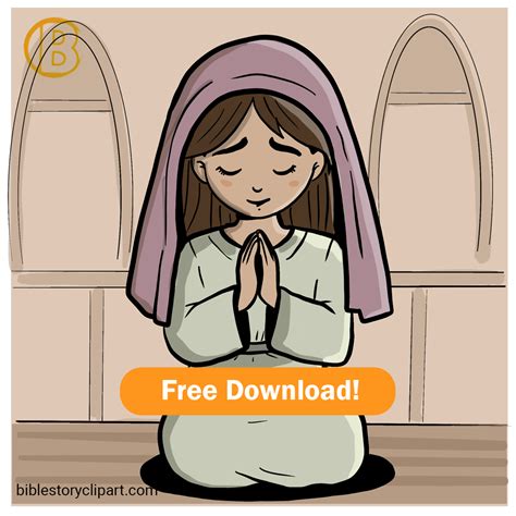 God Answers Hannah's Prayer - Bible Story Clipart