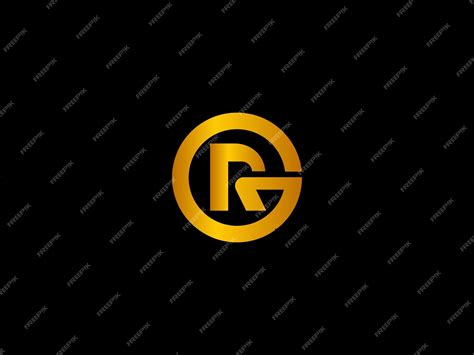 Premium Vector | A black and yellow logo with the letter r in a circle