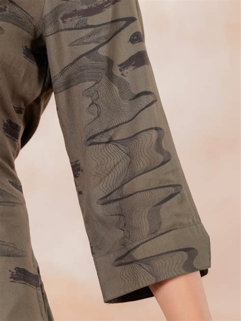 Buy Viscose Abstract A-line Green Kurta & Trousers TP20148T | Aramya