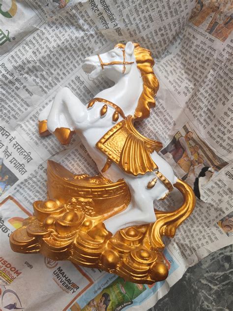 Radhey Krishna Craft Polyresin Fengshui Vastu Horse Statue Showpiece ...