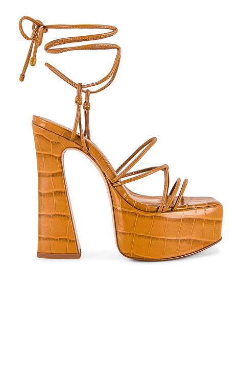 Schutz Athena Platform Sandal in Golden Ochre | REVOLVE
