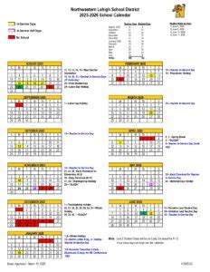 Northwestern Lehigh School District Calendar 25-26 [PDF] revised ...