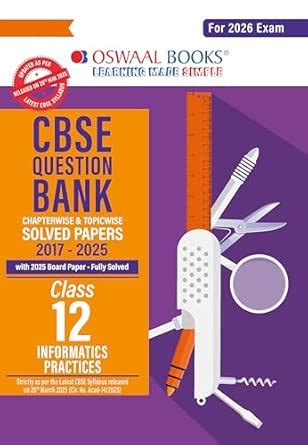 Oswaal CBSE Question Bank Information Practices For Class 12 | Based On ...