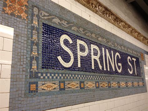 Spring St subway mosaic. New York City | New york subway, Nyc subway ...