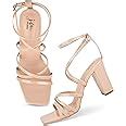 JM LOOKS Fashion Casual Strappy Block Heels Sandals for Womens & Girls ...