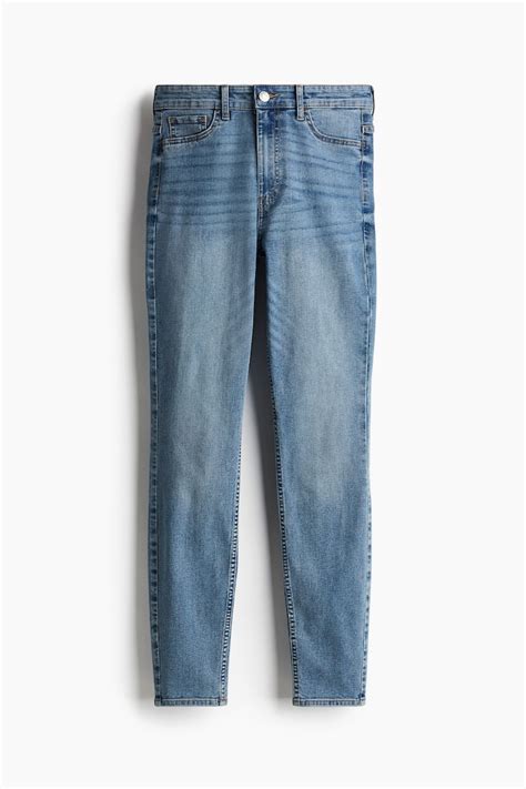 Women's Light denim blue Ultra High Ankle Jeggings | H&M IN
