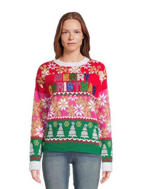 Ugly christmas sweater womens walmart online