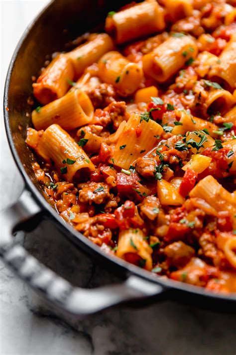 Spicy Italian Sausage and Peppers Pasta Recipe - plays well with butter