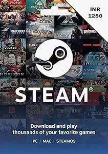 INR 1250 Steam Wallet Code ( Digital Steam Code Only) : Amazon.in ...
