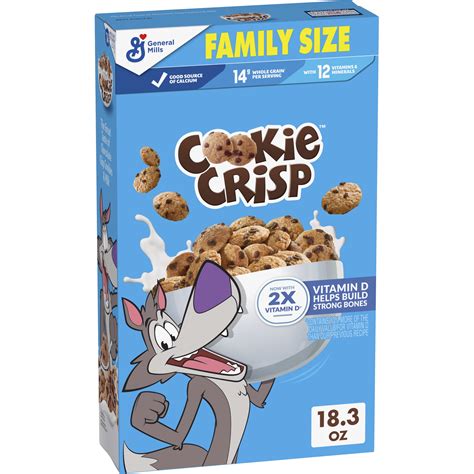Cookie Crisp Breakfast Cereal, Chocolate Chip Cookie Taste, Family Size ...