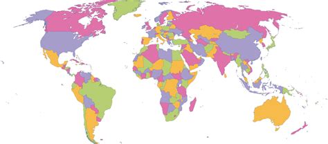 World Map Blank Color 的图像结果