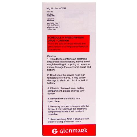 Airz-F Digihaler Price, Uses, Side Effects, Composition - Apollo Pharmacy