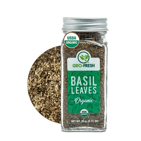 Geo-Fresh Organic Basil, 20g | Herbs| Seasoning| 100% Organic, Non-GMO ...
