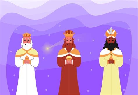 Flat Los Tres Reyes Magos Illustration Design 14017838 Vector Art at ...