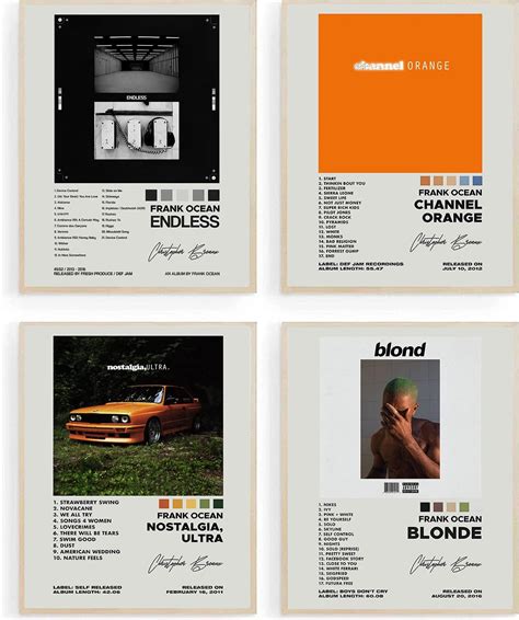 Withnotag Frank Ocean Album Cover Signed Limited Posters Print Rapper ...