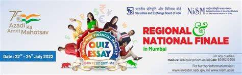 SEBI_Nation-Wide Financial Markets Quiz & Essay Contest 2021-22 ...