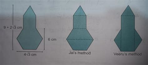In the polygon given below, the lengths of all the sides is 2√3 cm. Jai ...