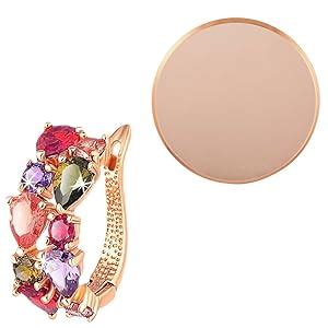 Yellow Chimes Clip On Earrings for Women Multicolor Swiss Zircon ...