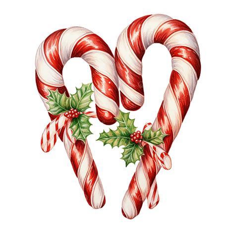 Christmas Candy Canes Drawing PNG, Vector, PSD, and Clipart With ...