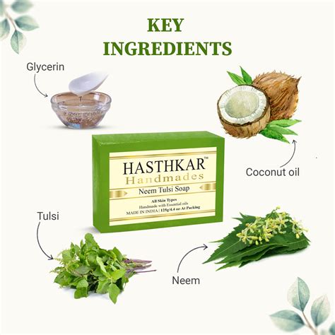 Hasthkar Handmades Glycerine Natural Neem tulsi Soap - 125gm ...