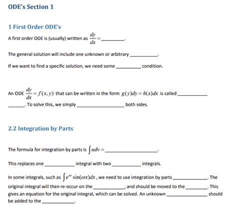 Image result for First Order Ode Example with Solutions