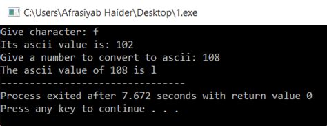 Image result for Program CDisplay ASCII-Code
