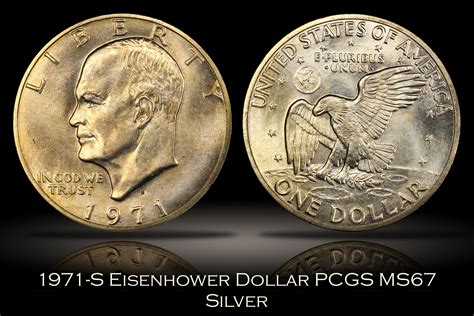 Michael Kittle Rare Coins - 1971-S Eisenhower Silver Dollar PCGS MS67