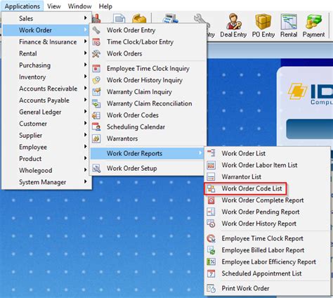 Image result for Work Order Code