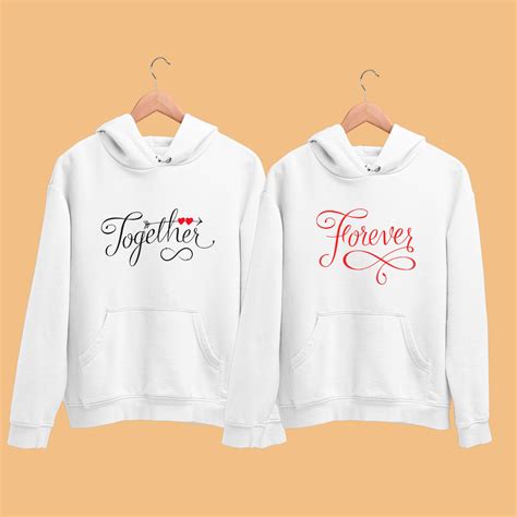 Together & Forever Couple Hoodies | White Matching Set | Gogirgit