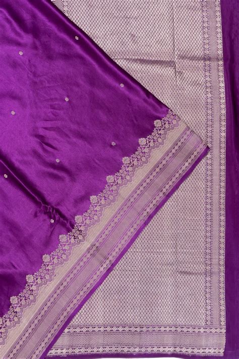 Banarasi Satin Butta Purple Saree | Kankatala