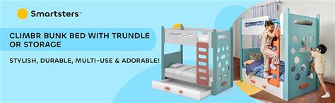 Smartsters Climbr Bunk Bed for Kids with Trundle & Ladder