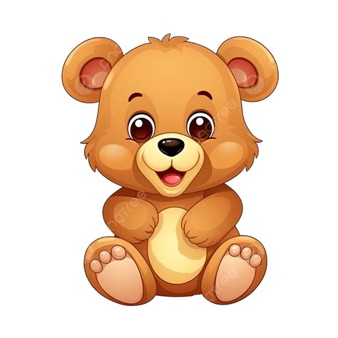 Cute Bear Cartoon Illustration For Kids, Bear, Animals, Cute PNG ...