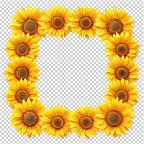 Projeto plano de moldura de girassol | PSD Premium gerado com IA