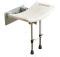 Shower Seat Drop Down In White With Legs - Essential Aids UK