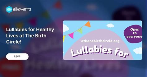 Lullabies for Healthy Lives at The Birth Circle!, 217 Columbus Rd ...