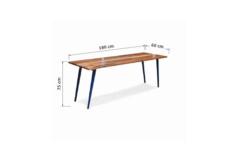 Mid-Century Modern Restaurant Dining Table with Black Metal Legs - upto ...