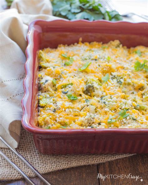 Vegetable and Cheesy Chicken Rice Casserole - My Kitchen Craze